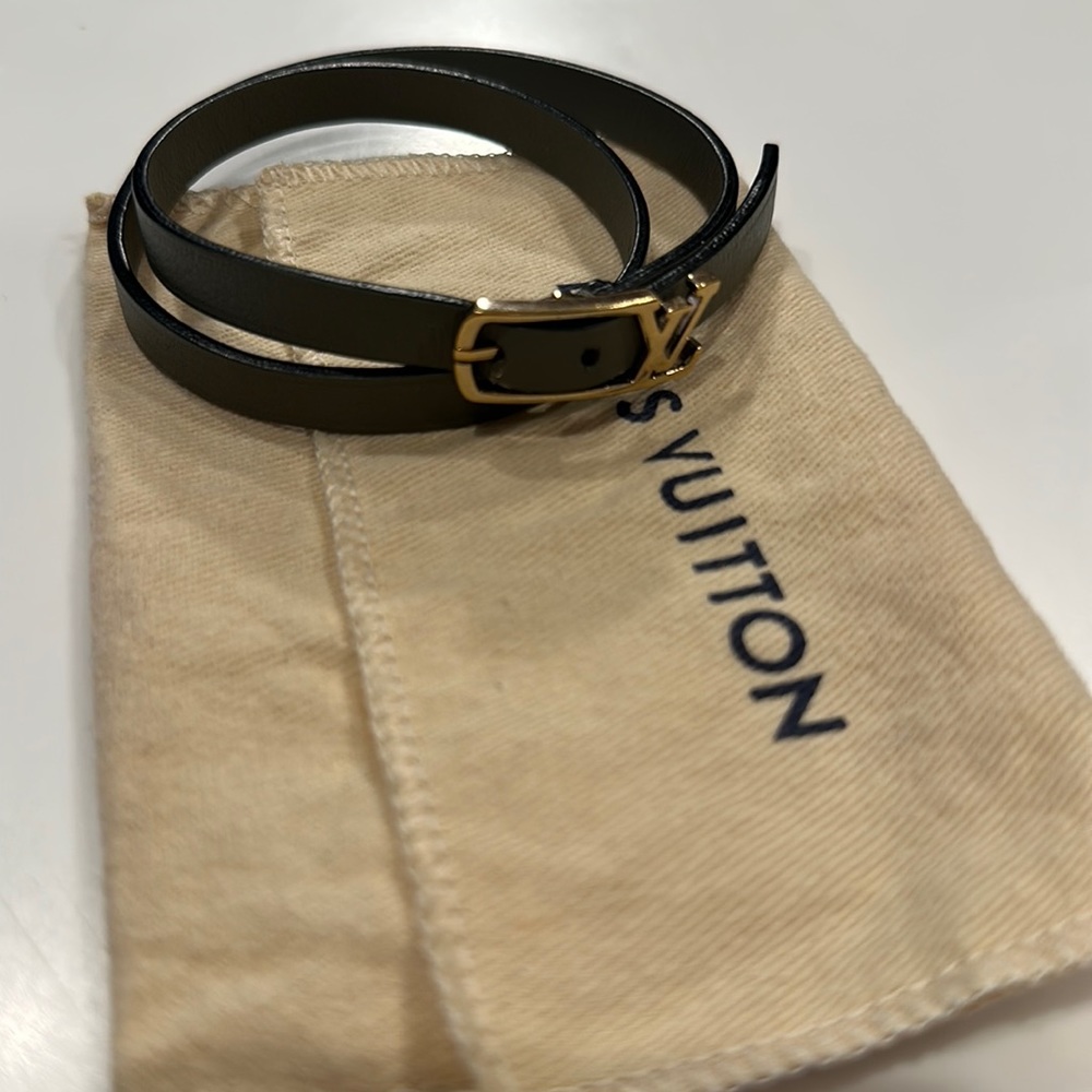 Louis Vuitton double wrap Leather Buckle bracelet